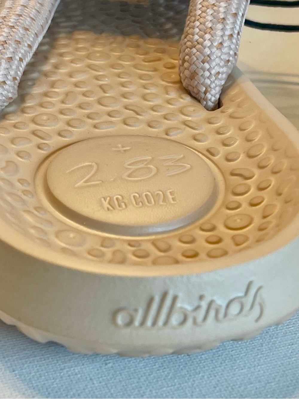 NWT ALLBIRDS SUGAR ZEFFERS 2 FLIP FLOPS UNISEX MENS 11 LUX BEIGE WOMENS 13 - Picture 6 of 9